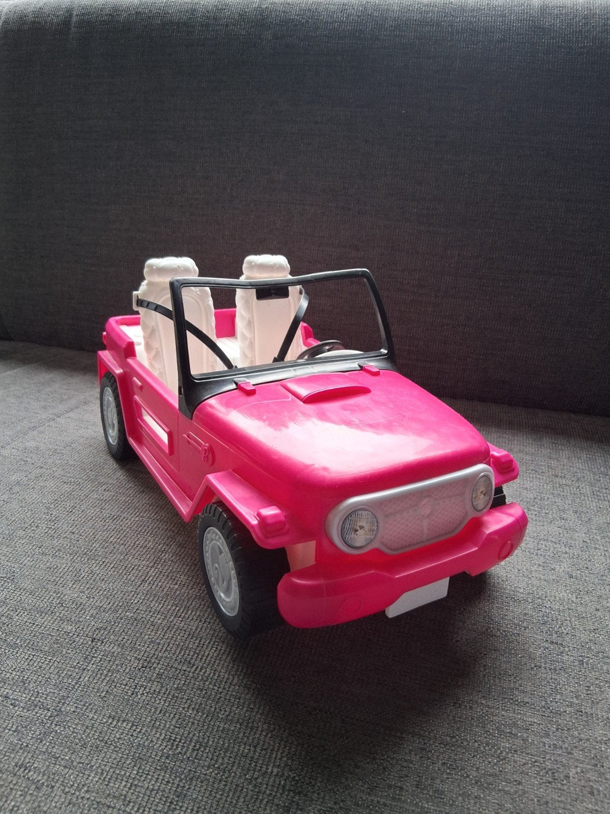 Barbie Jeep Roze Speelgoedauto, Ophalen of Verzenden, Gebruikt