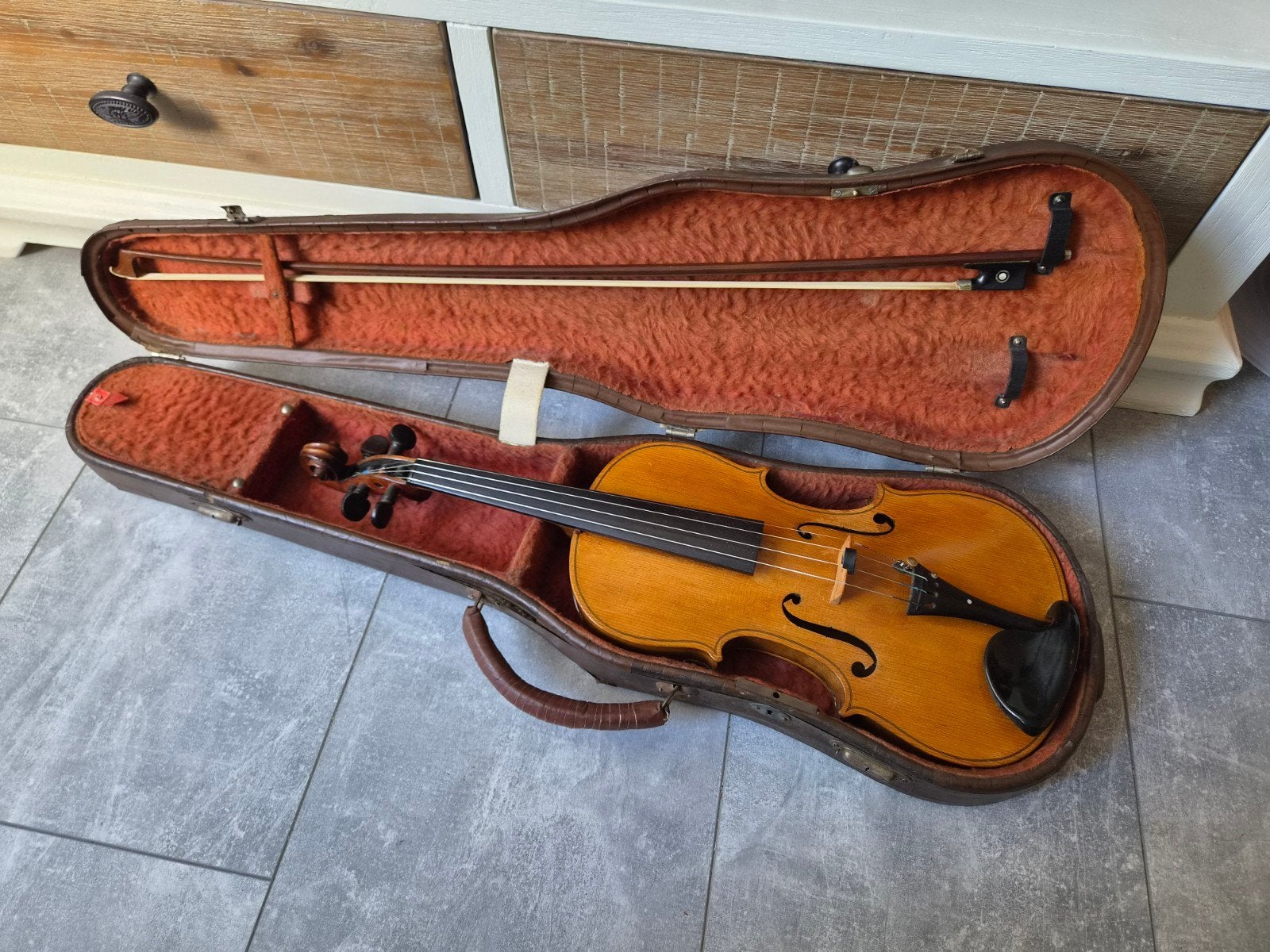 Antieke Viool M. J. H. Kessels, Tilburg 1903 met koffer, Muziek en Instrumenten, Gebruikt, Viool, Ophalen of Verzenden, 4/4-viool