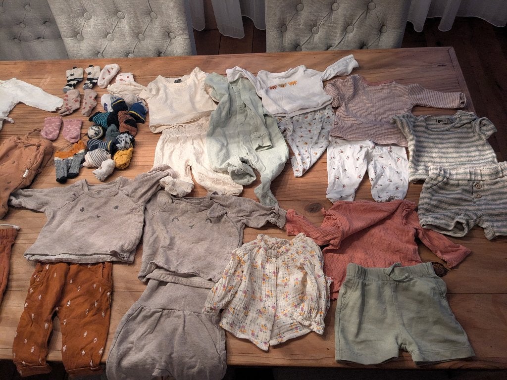Veel babykleding maat 50 maat 56, Ophalen, Gebruikt, Jongetje of Meisje