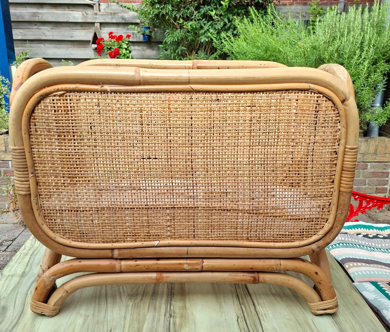 Rotan plantenbak, Tuin en Terras, Bloembakken en Plantenbakken, Ophalen, Overige materialen, Minder dan 60 cm, Zo goed als nieuw