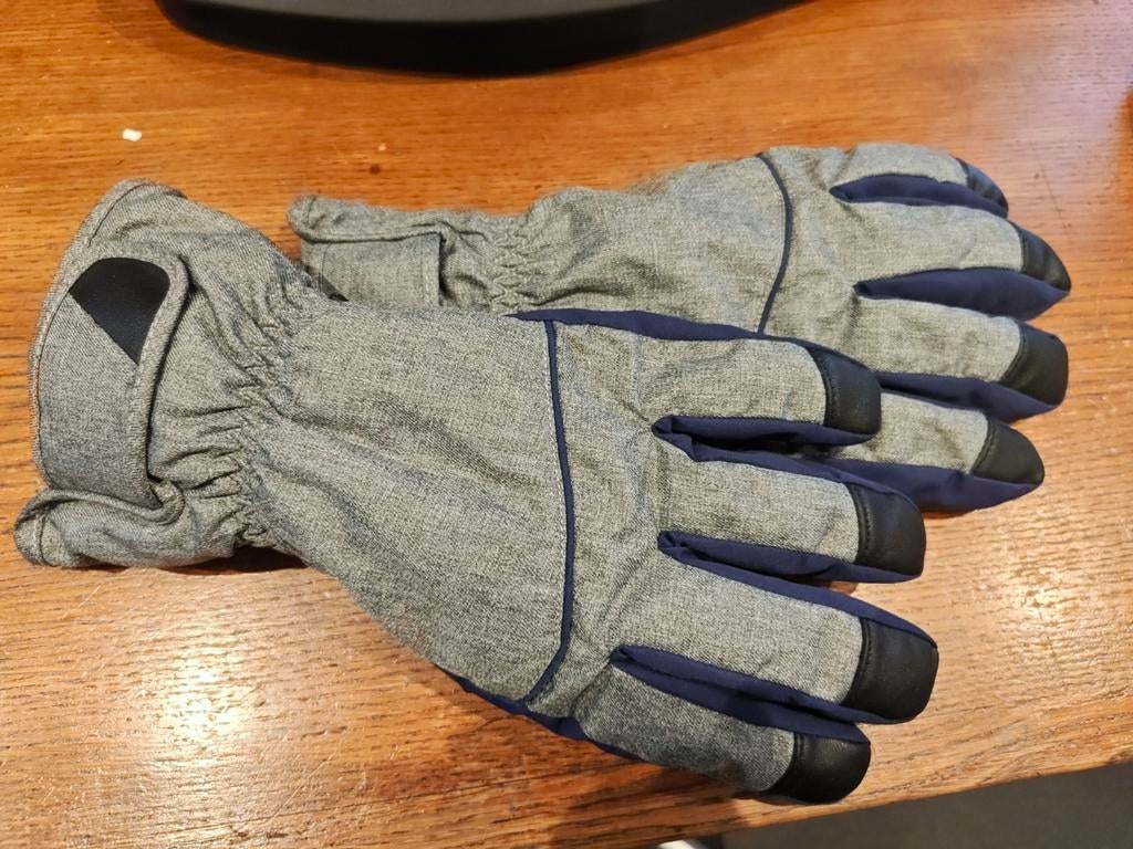 Comfortabele ski handschoenen - Grijs/Blauw, Ophalen, Zo goed als nieuw, Overige typen