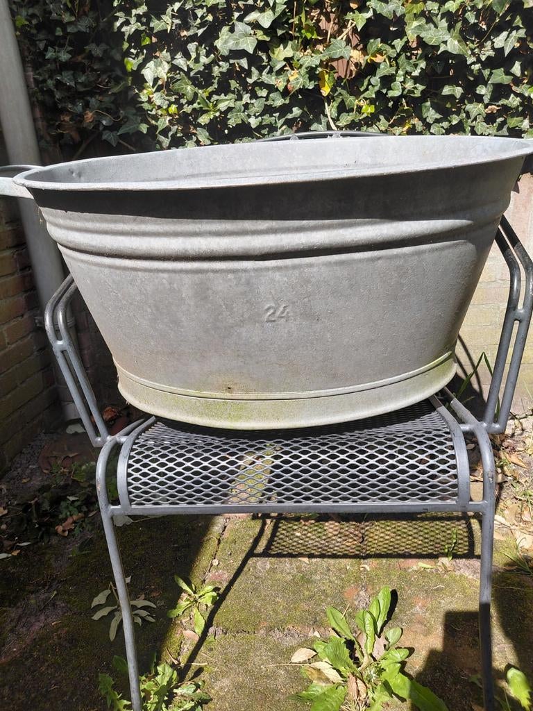 Vintage Zinken Wastobbe nr 24 - Decoratief en Functioneel, Antiek en Kunst, Ophalen of Verzenden