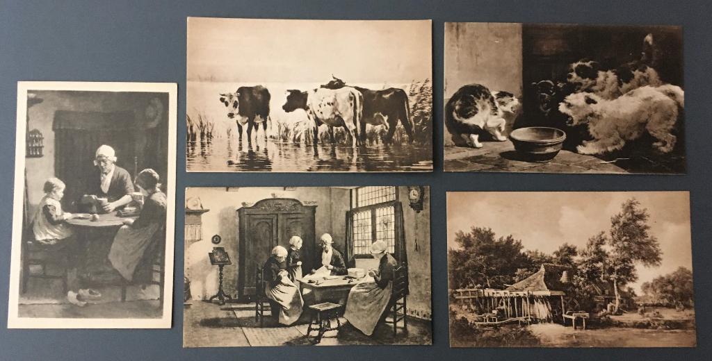10 prentbriefkaarten: Kunstkaarten  Rijks-Museum Amsterdam, Ophalen of Verzenden, 1920 tot 1940, Ongelopen, Overige thema's
