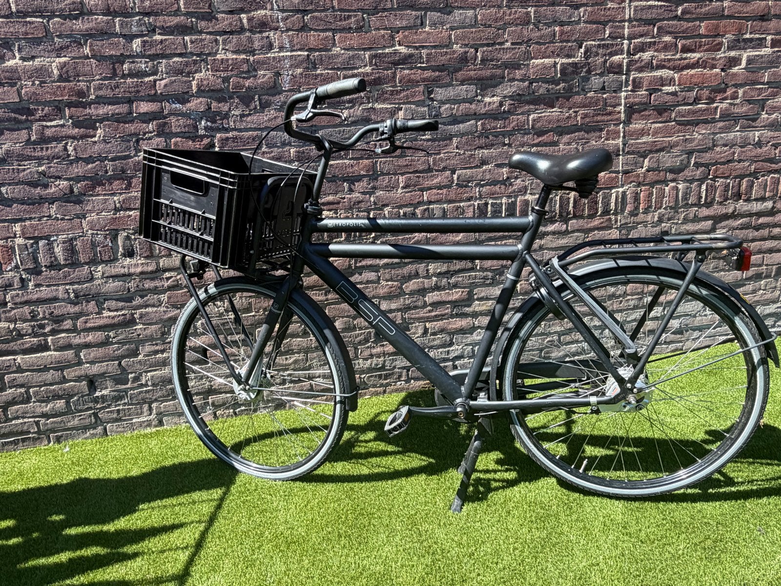 BSP Metropolis transportfiets - mat zwart, 57 tot 61 cm, Ophalen, Gebruikt, Overige merken