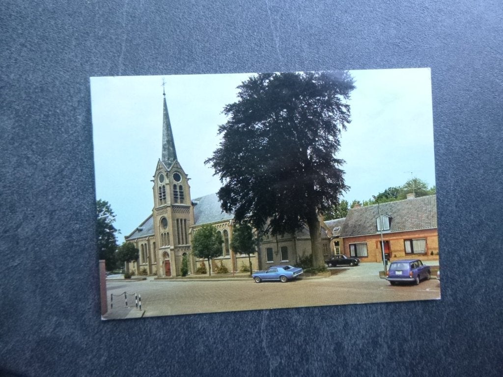 Schoonhoven, rk kerk /auto 1981, Verzenden, 1980 tot heden, Gelopen, Zuid-Holland