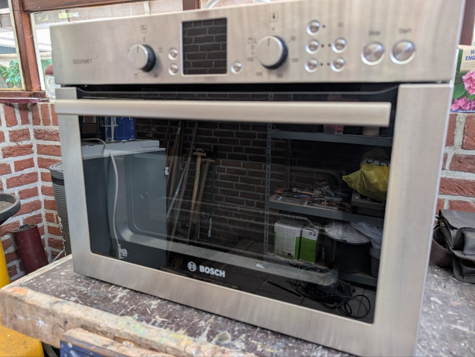Bosch Gourmet Combi Oven Magnetron met Grill HBC84K551N, Ophalen, 45 tot 50 cm, Gebruikt, Bosch