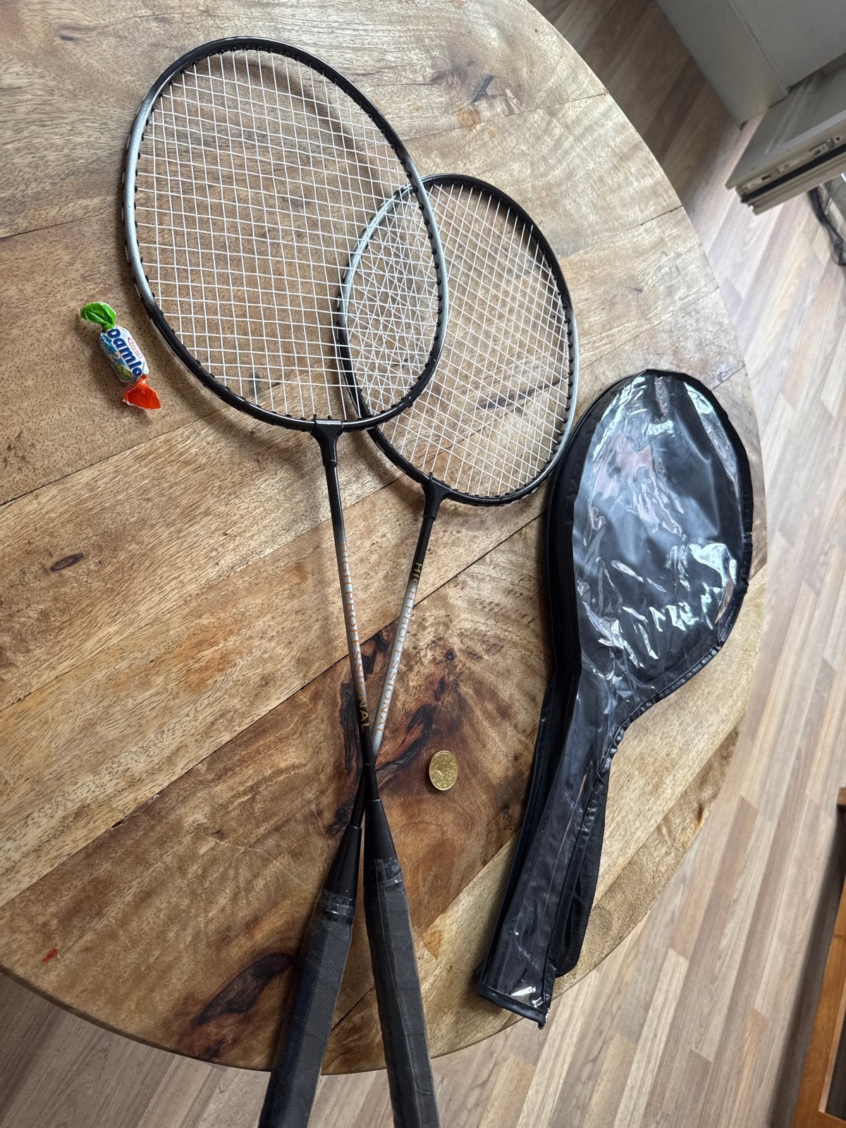 Badminton rackets met hoes - High Professional, Ophalen of Verzenden, Gebruikt, Racket(s)