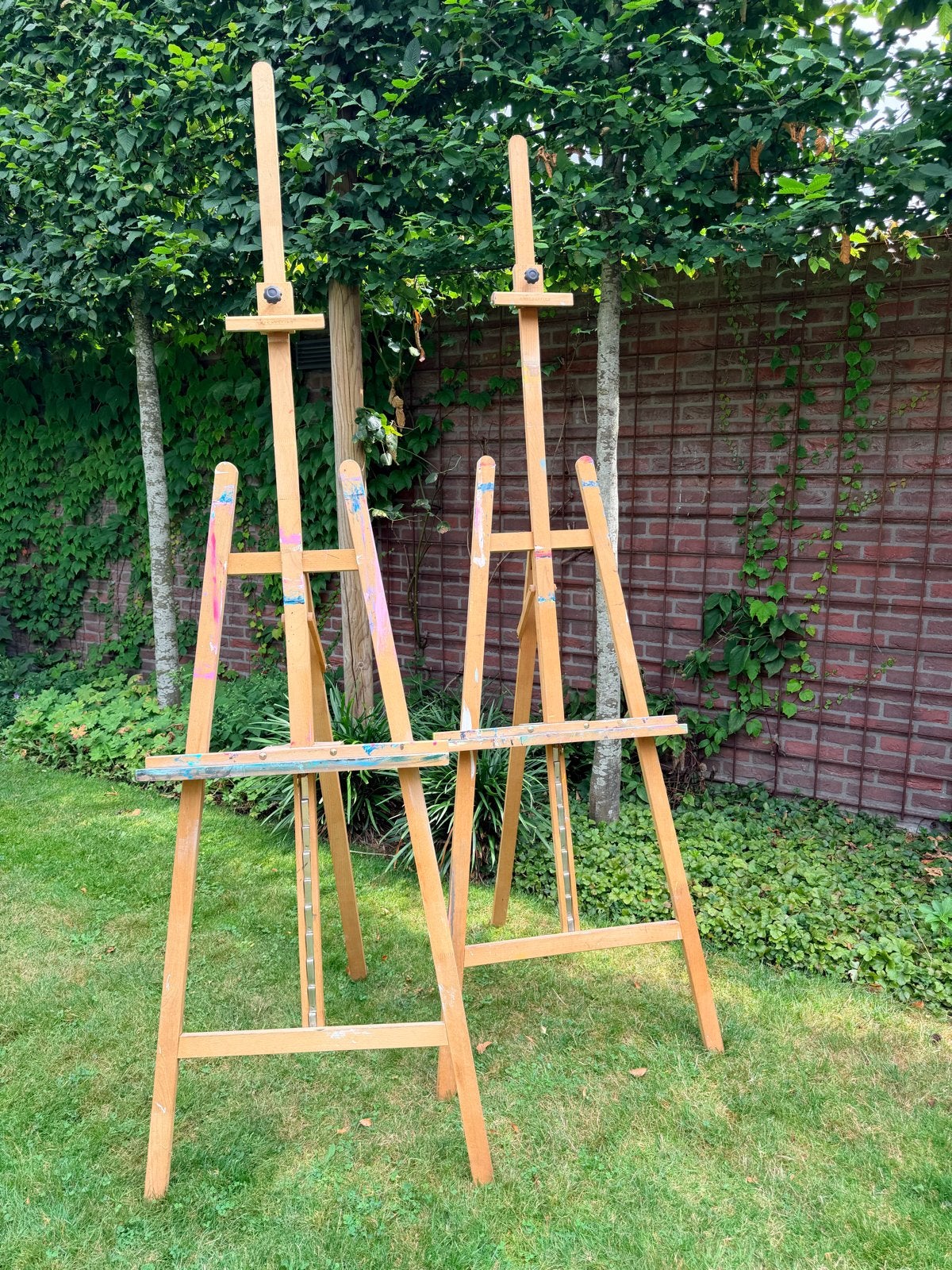 2x Houten schildersezels van Art Creation, Ophalen, Gebruikt, Ezel