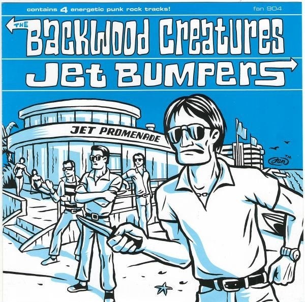 the backwood creatures-jet bumpers/split single-garage/punk, Cd's en Dvd's, Verzenden, Gebruikt, 7 inch, Rock en Metal