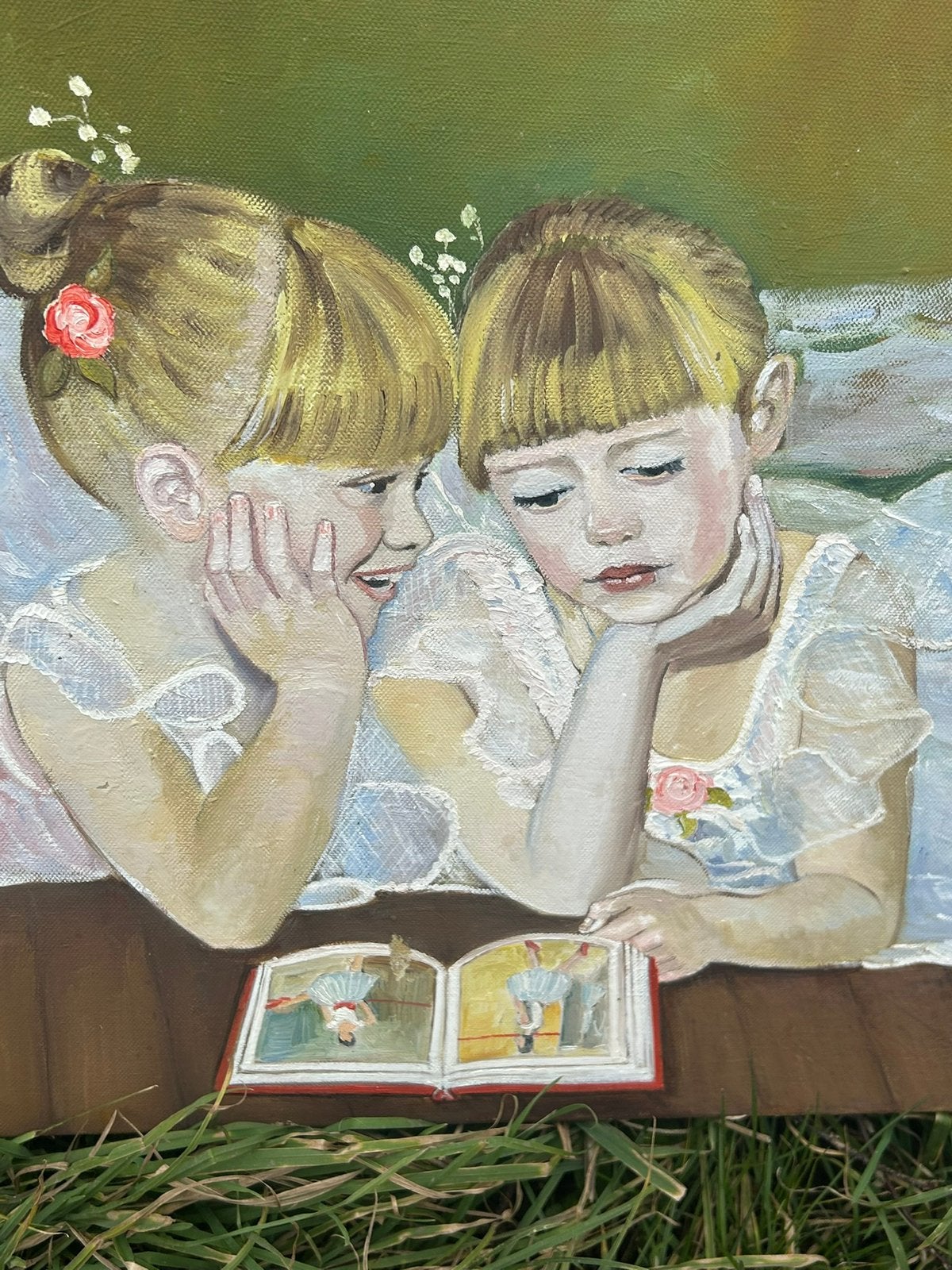 E Hart balletzusjes schilderij pastel, Ophalen