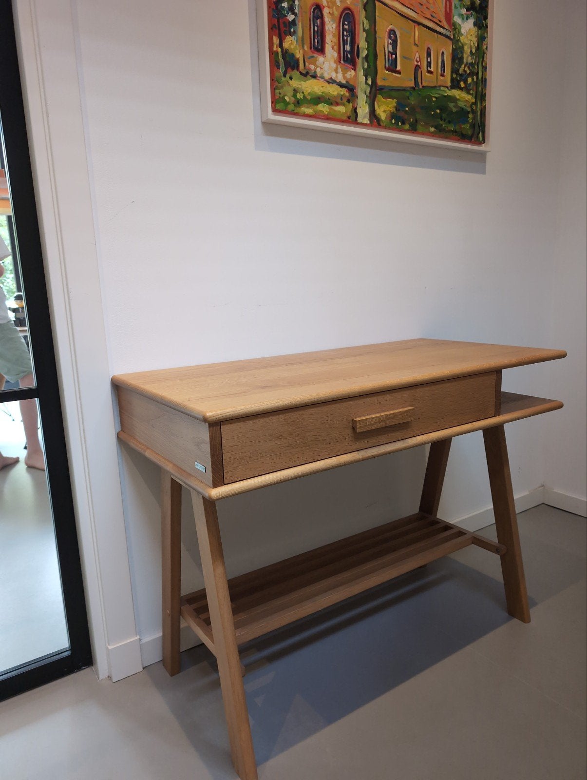 Pols Potten houten tafel/bureau 100x50 cm, Huis en Inrichting, Ophalen of Verzenden, Zo goed als nieuw, 75 cm of meer, Modern