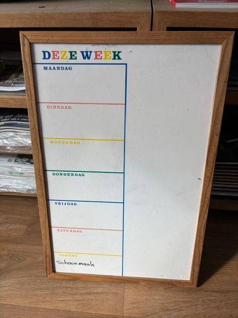 Planbord - weekplanner, Ophalen, Zo goed als nieuw, Magneetbord