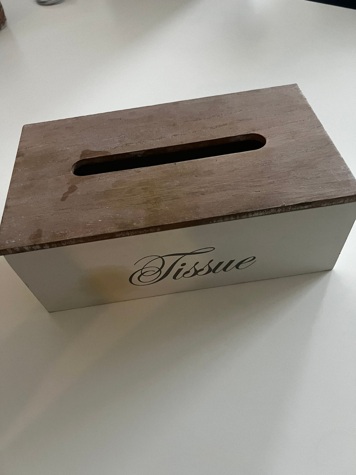 Houten Tissuebox tissuedoos, Ophalen of Verzenden, Gebruikt
