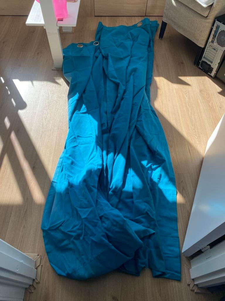 Toffe gordijnen te koop!, Ophalen of Verzenden, Zo goed als nieuw, Groen, 200 cm of meer