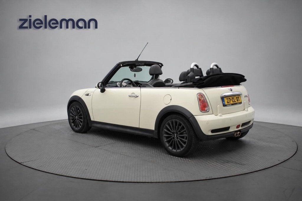 Mini CABRIO 1.6 Cooper S Chili Automaat - Navi, Leer, Stoelv, Auto's, Gebruikt, Huisgarantie, 4 cilinders, 4 stoelen