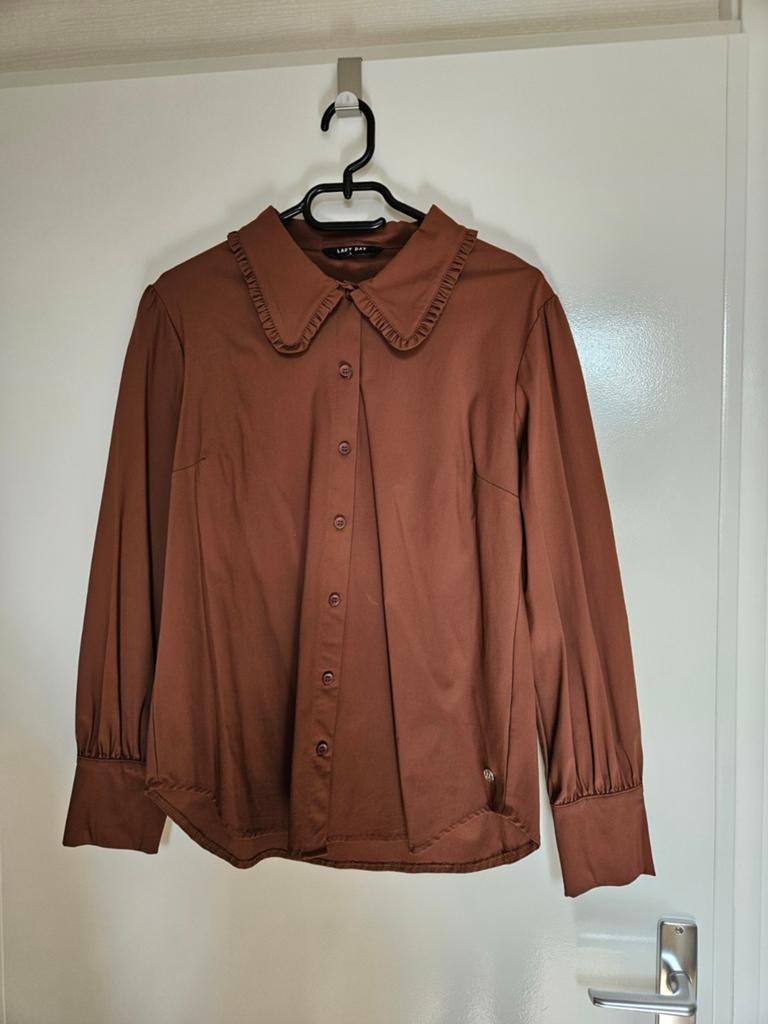 Blouse lady day maat L chocoladebruin, Ophalen of Verzenden, Nieuw, Maat 38/40 (M), Bruin