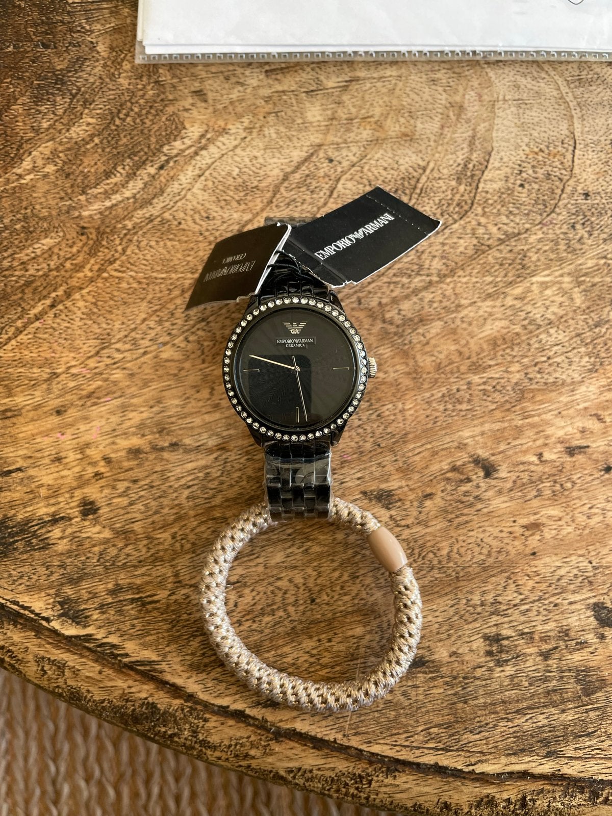 Nieuw Armani AR1478 dameshorloge met strass, Polshorloge, Nieuw, Met strass, Ophalen