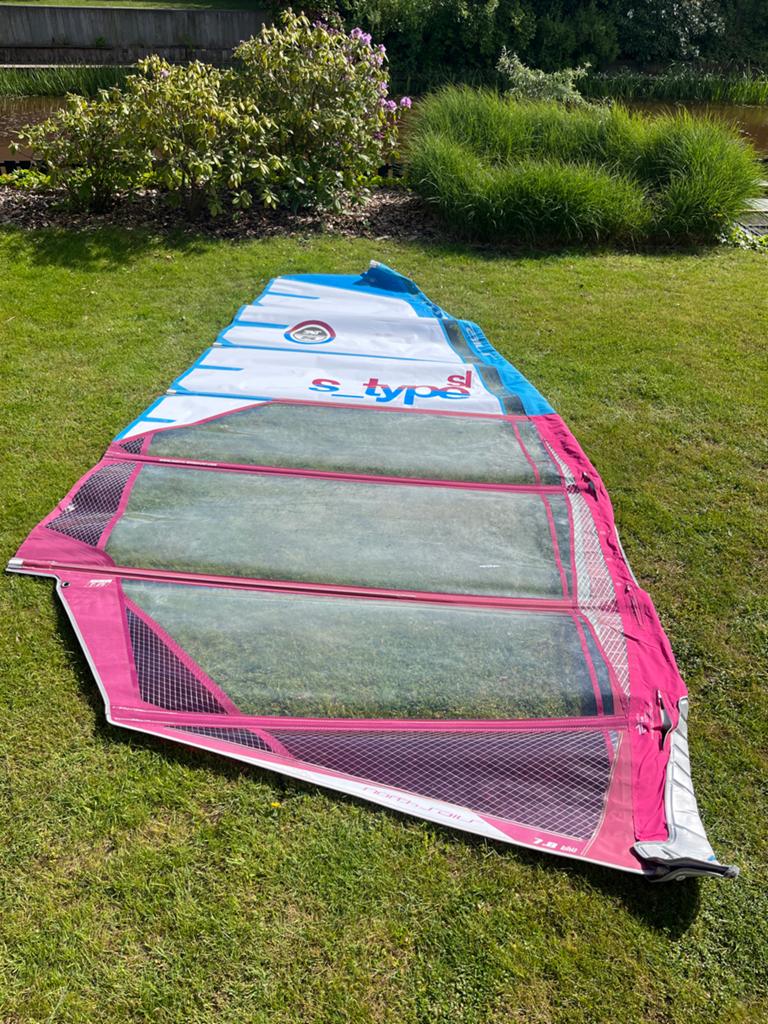 North Sails S_Type 7.8m² Windsurfzeil, Watersport en Boten, Windsurfen, Zo goed als nieuw, Zeil, North Sails, 6.5 m² tot 8 m²