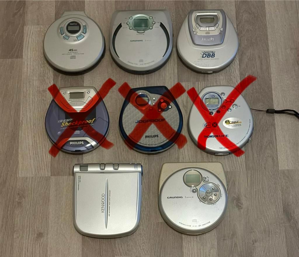 5x Discman / Portable CD Spelers – Werkend!, Ophalen of Verzenden, Discman