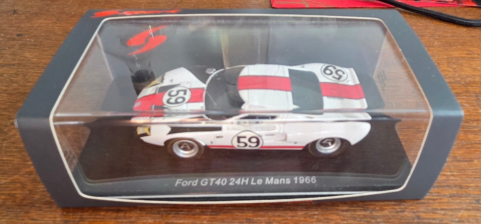 Sparkmodel Ford GT40 24H Le Mans 1966 schaalmodel, Ophalen of Verzenden