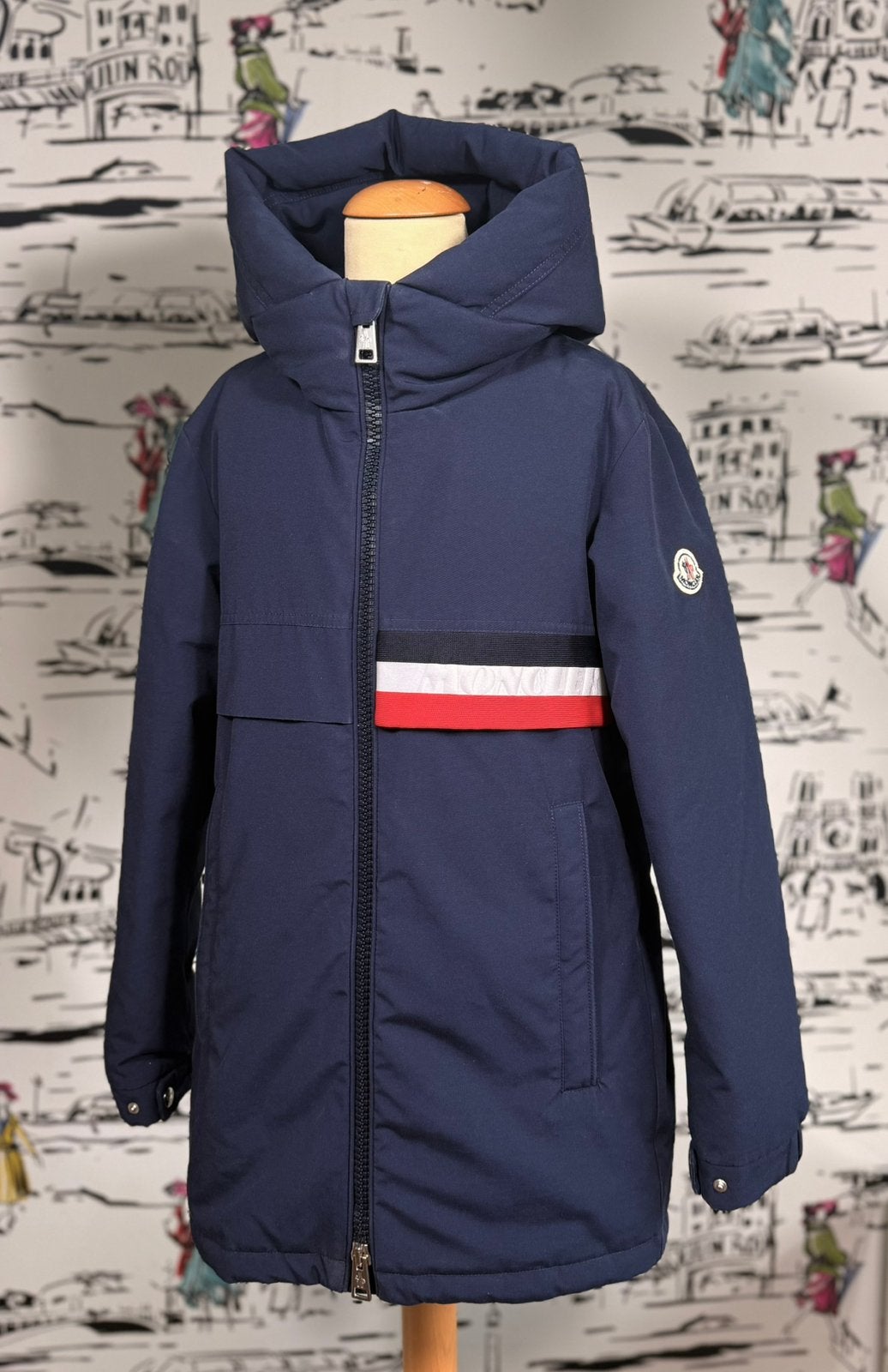 Moncer navy jongens winterjas dons maat 12 (790 euro), Moncler EU, Verzenden, Nieuw, Moncler