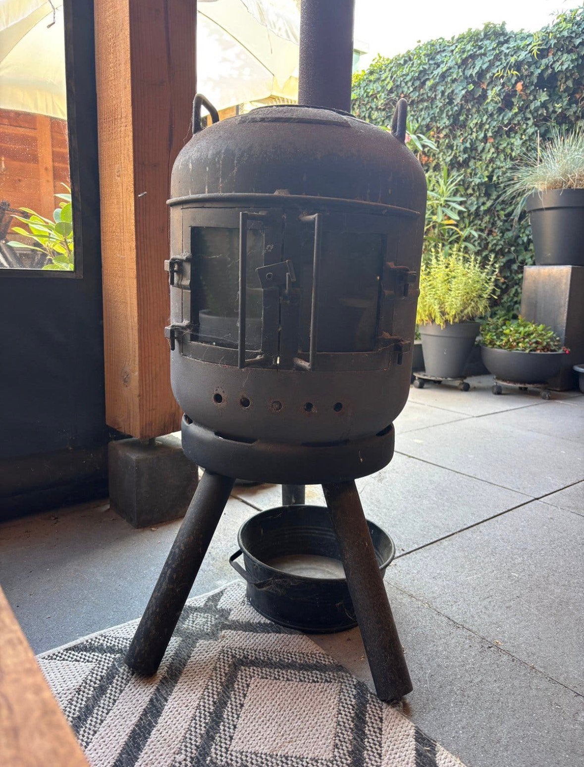 Stoere terraskachel, terrashaard, houtkachel, Tuin en Terras, Ophalen, Gebruikt