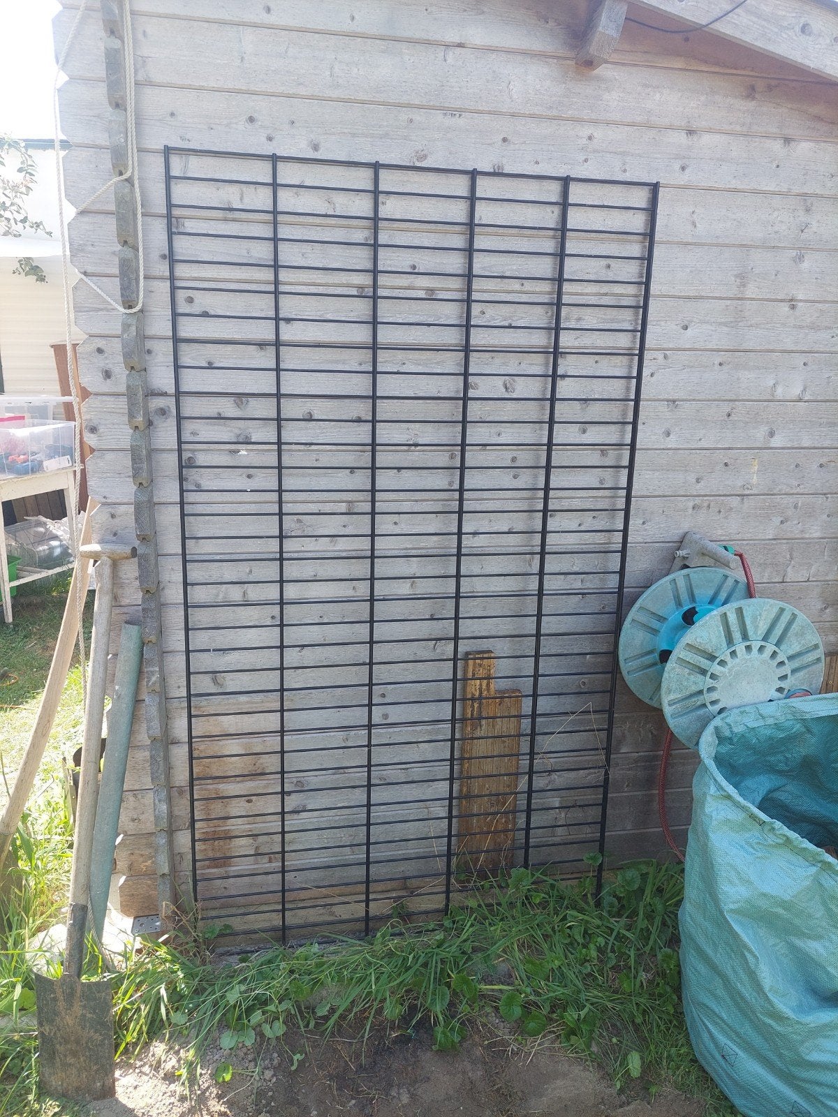Dubbelstaaf hekwerk voor de tuin 5 stuks, Ophalen, Gebruikt, IJzer, Spijlenhekwerk