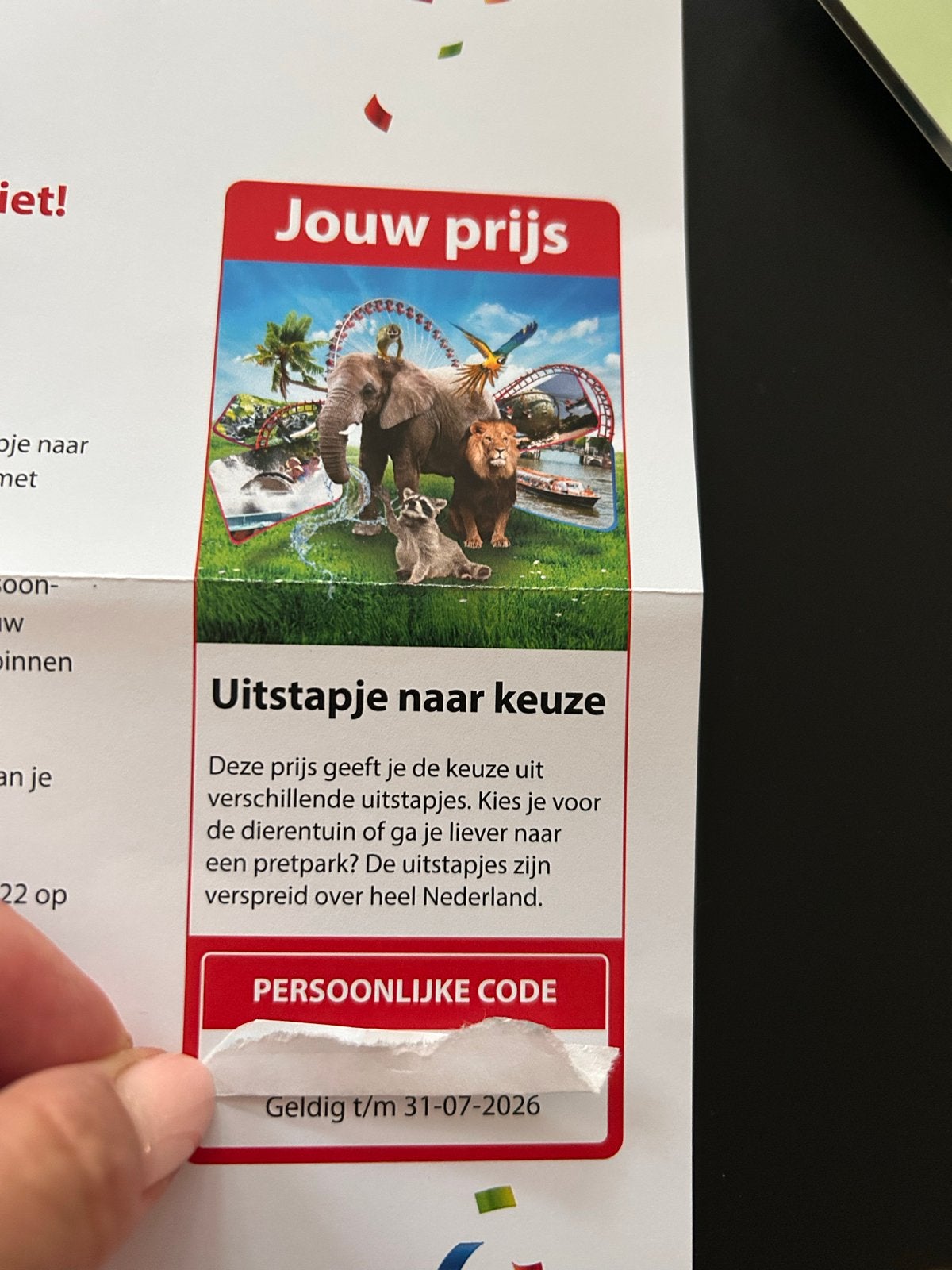 Prijs Postcodeloterij 4 x uitstapje, Tickets en Kaartjes, Drie personen of meer, Ticket of Toegangskaart