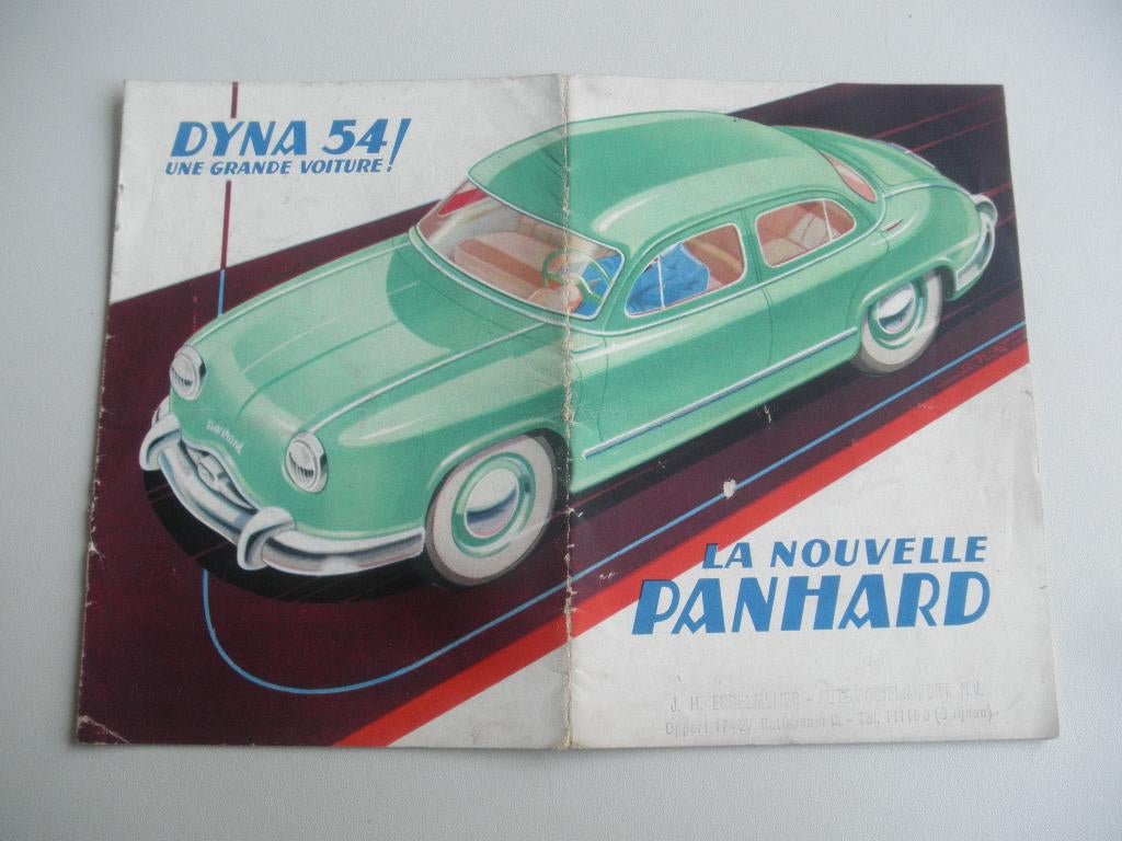 autofolder Panhard DYNA 54 uit 1954, Boeken, Ophalen of Verzenden, Gelezen, Overige merken