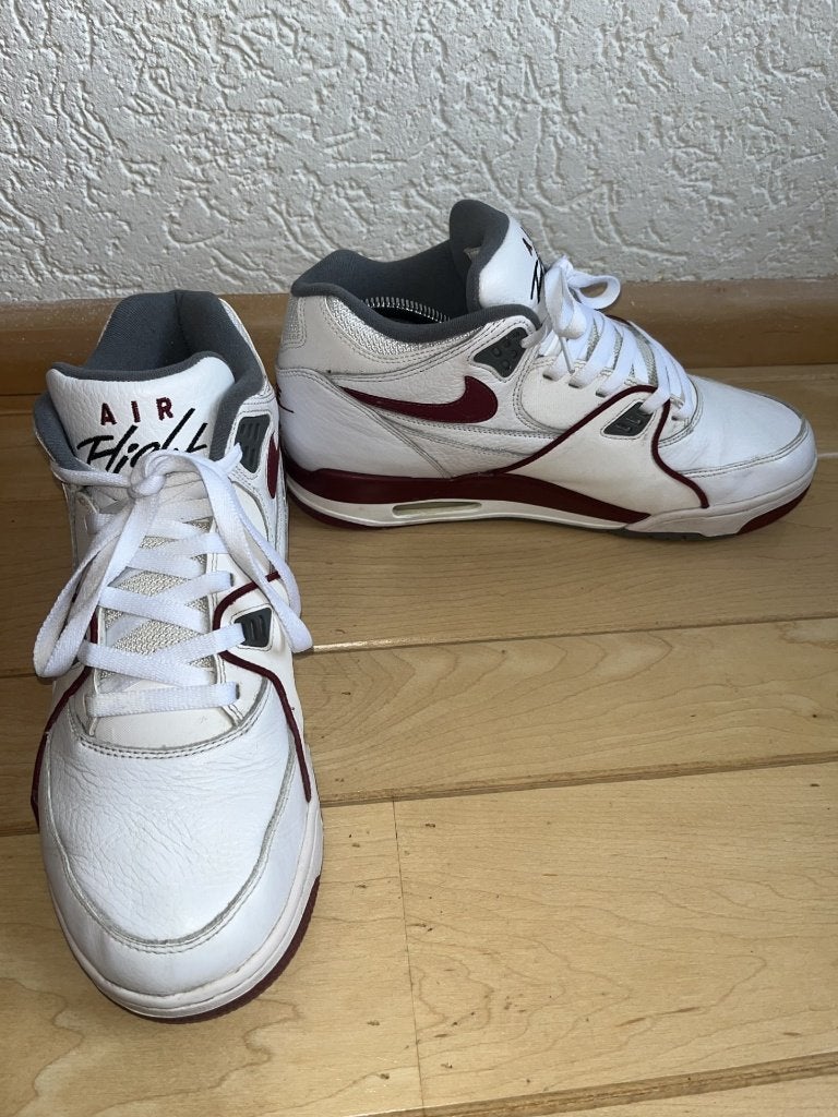 Nike sneakers maat 44 basketbal Air Flight 89 wit rood grijs, Kleding | Heren, Verzenden, Wit, Sneakers of Gympen, Nike Flight Air