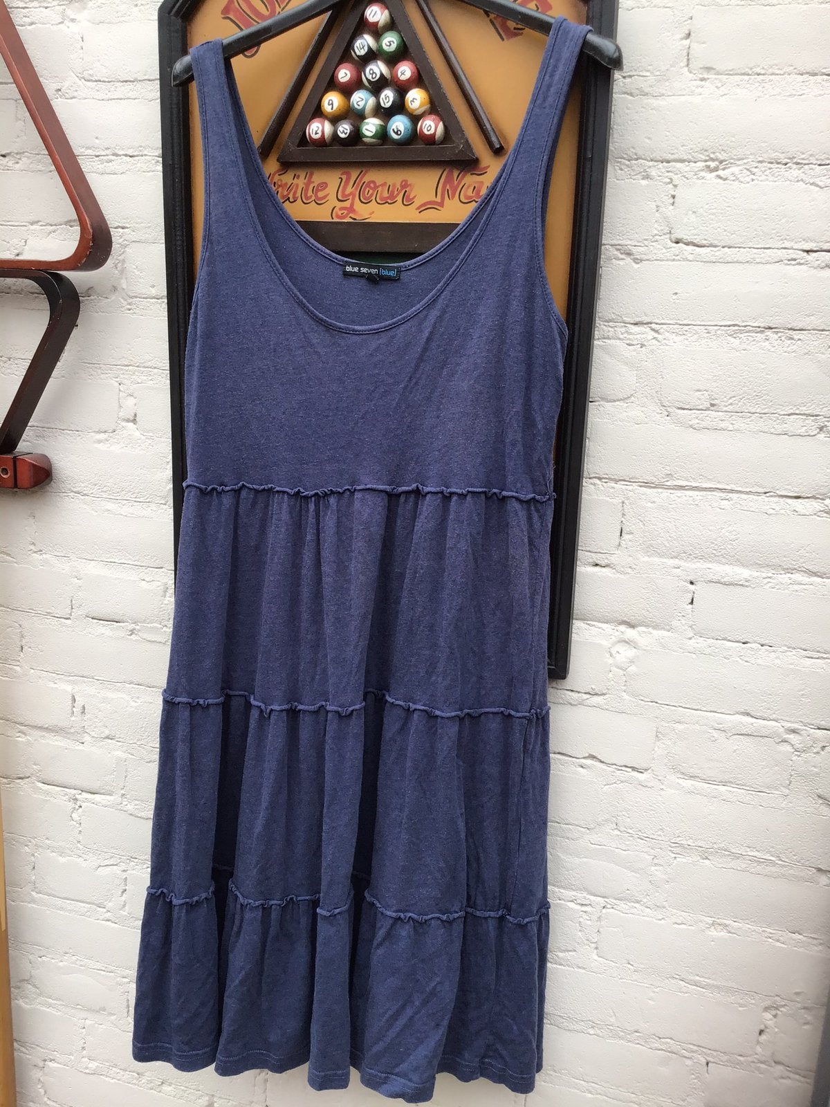 2 zomerjurken blauw en wit 36 bleu seven, Blauw, Ophalen of Verzenden, Zo goed als nieuw, Maat 36 (S)