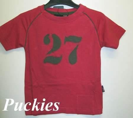 Maat 140 * Rood Exit t-shirt NIEUW (8237) a, Kinderen en Baby's, Kinderkleding | Maat 140, Nieuw, Ophalen of Verzenden, Shirt of Longsleeve