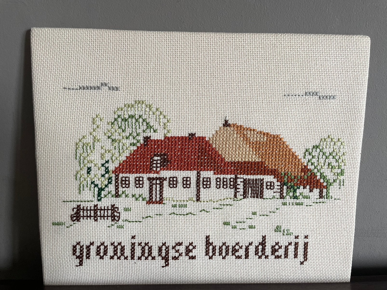 Geborduurde Groningse boerderij, Ophalen of Verzenden, Overige typen