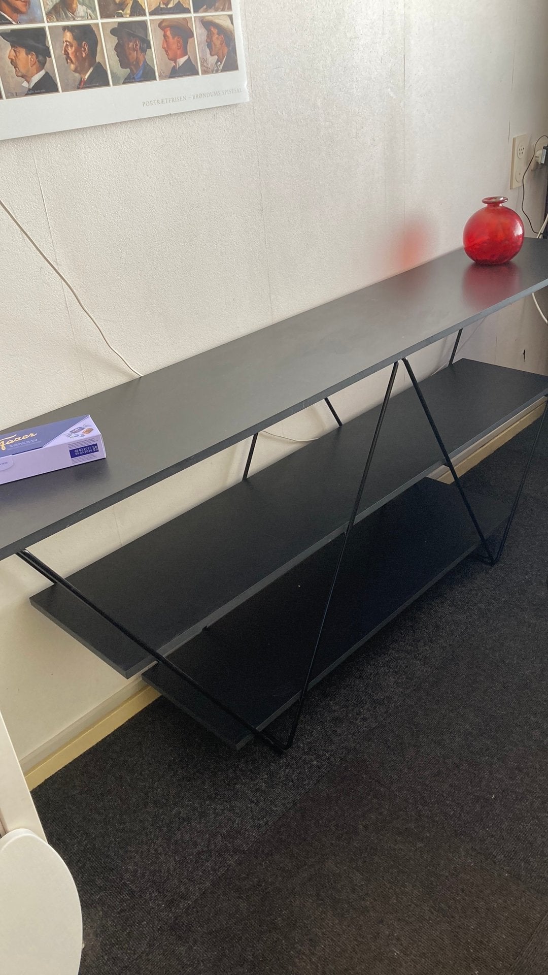 Wandtafel, Huis en Inrichting, Ophalen, Gebruikt, Modern, transparant; zwart, 150 tot 200 cm