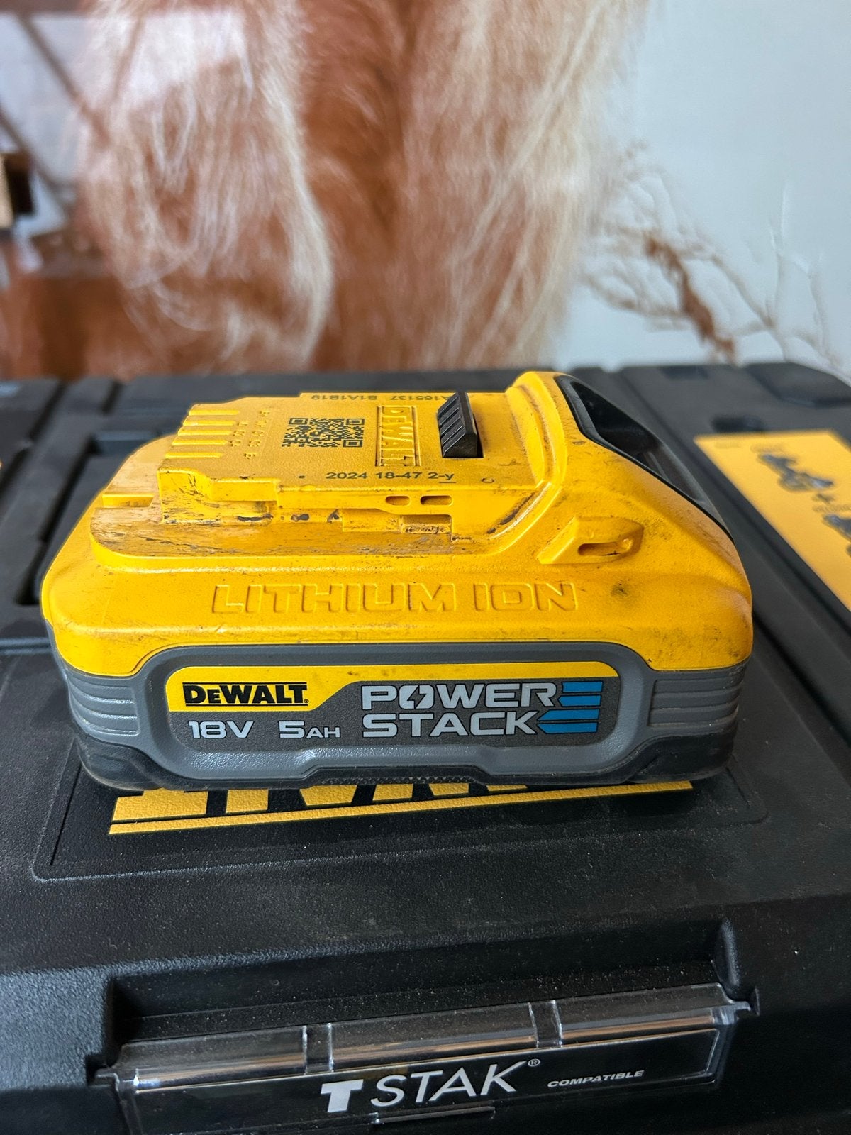 DeWalt DCBP518 18V XR POWERSTACK Accu 5.0Ah, Ophalen of Verzenden, Gebruikt