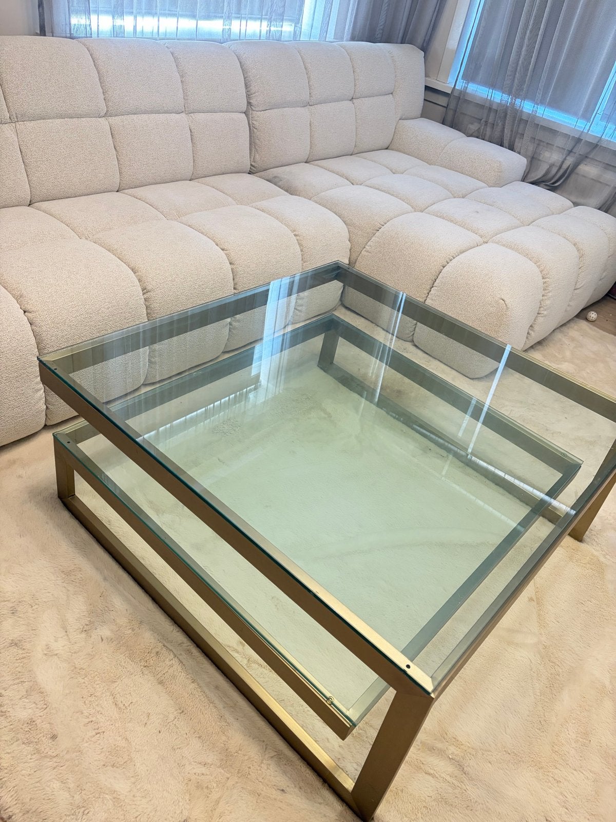 Salontafel Van Roon Living - Glas en Metaal, Ophalen, Vierkant, 50 tot 100 cm, 5 – 50