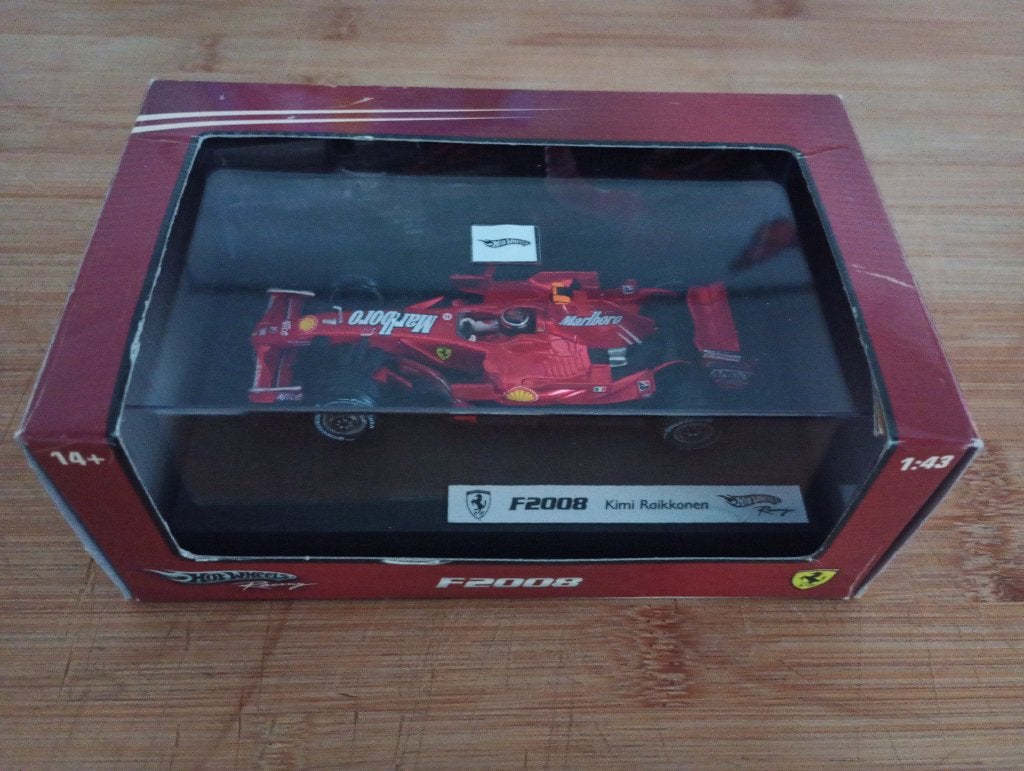Hot Wheels Ferrari F2008 Kimi Raïkkönen, Ophalen of Verzenden, Zo goed als nieuw, Auto, Overige merken