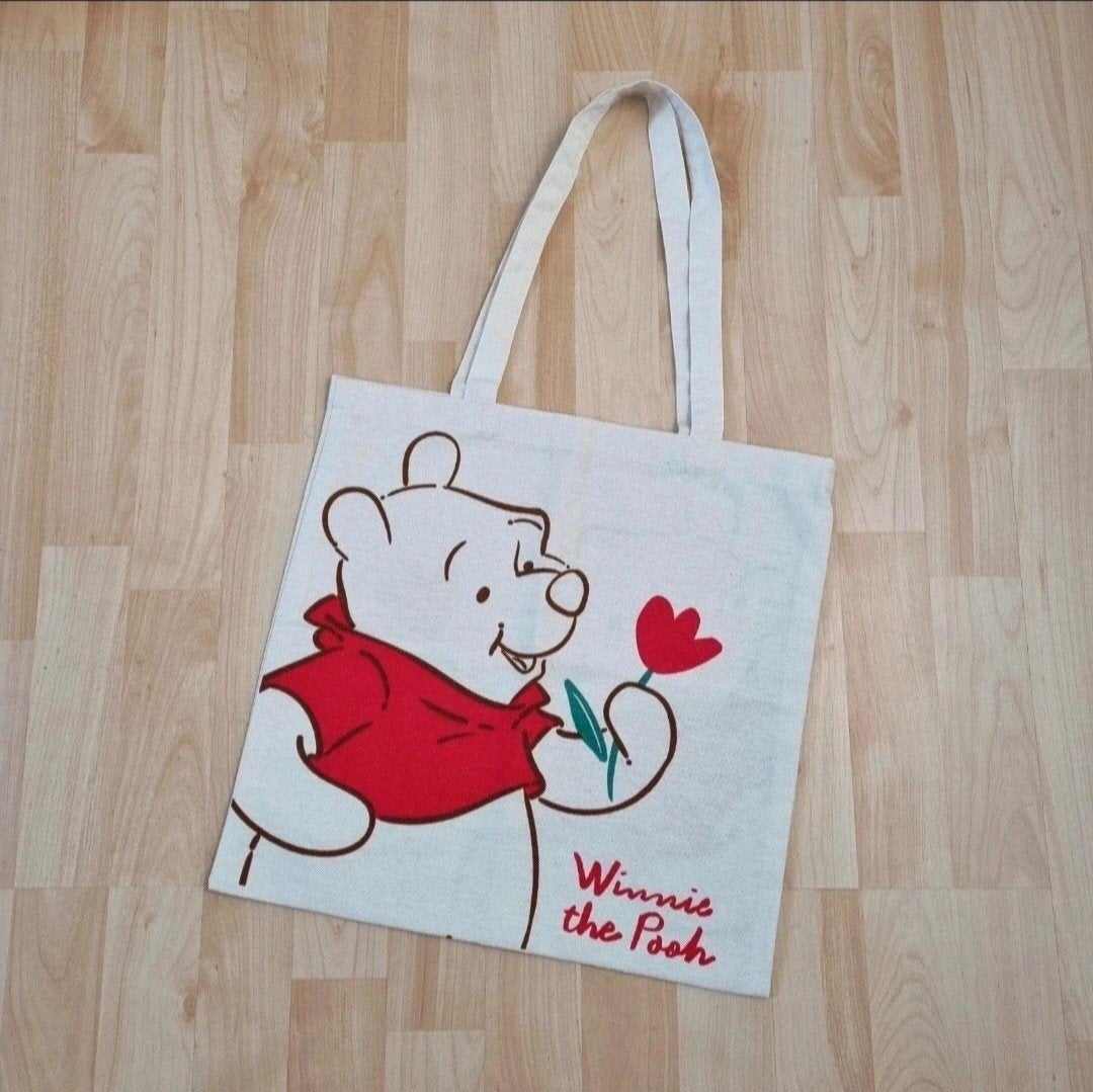 Disney winnie the pooh met bloem canvas tas bag, Ophalen of Verzenden, Nieuw