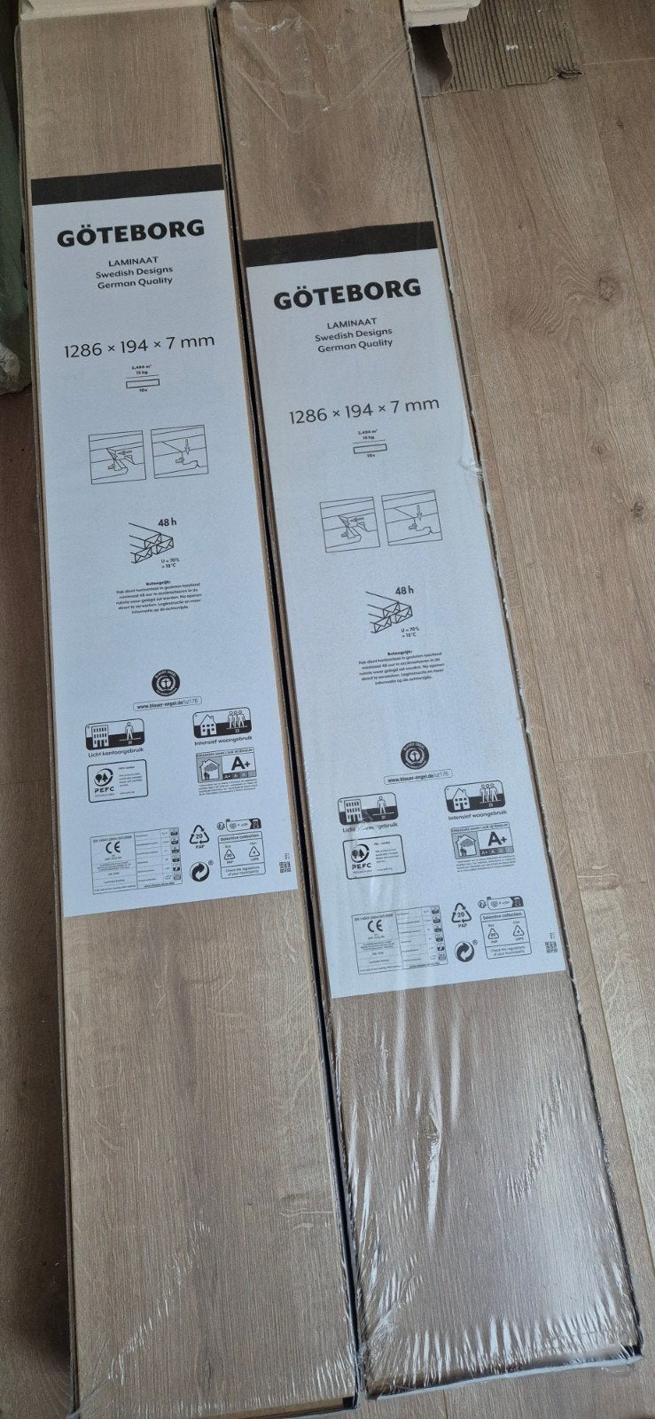 Göteborg Laminaat Eiken Naturel (4 pakken), Ophalen, Nieuw, 5 tot 10 m², 10 tot 30 cm