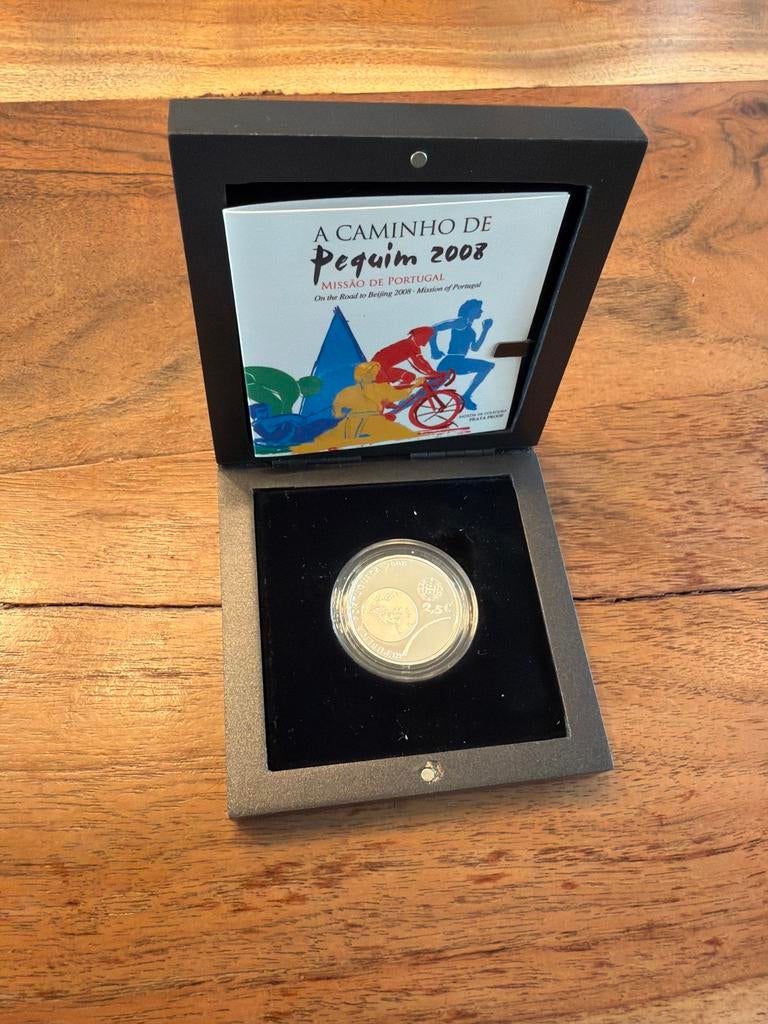 Portugal 2,5 Euro 2008 Olympische Spelen Peking Zilver, Ophalen of Verzenden, Overige landen, Losse munt, Zilver