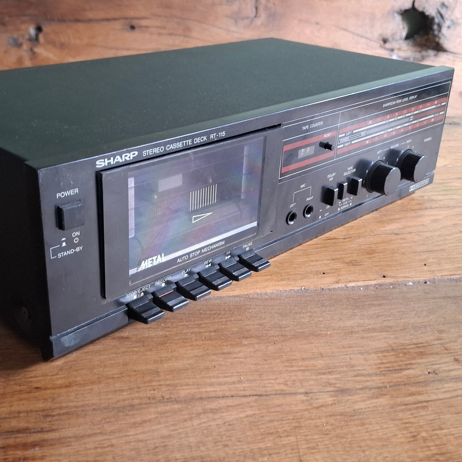 Sharp RT-115 Stereo Cassettedeck – Werkend, Audio, Tv en Foto, Cassettedecks, Ophalen of Verzenden, Overige merken