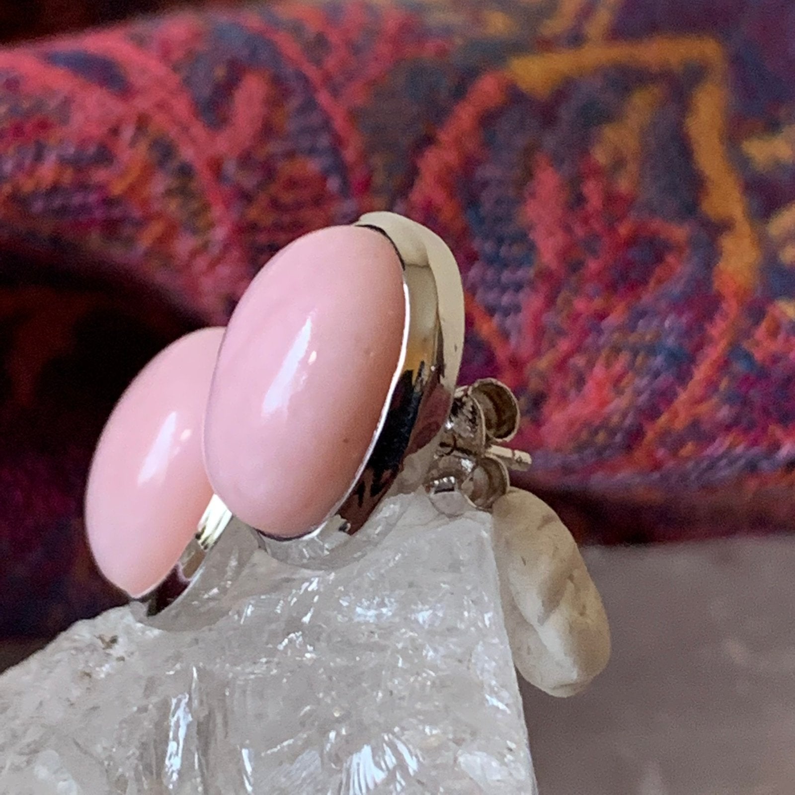 Opaal Andes zilver beschermt geluk vreugde voorspoed magie, Magnolia11, Nieuw, Ophalen of Verzenden, Roze