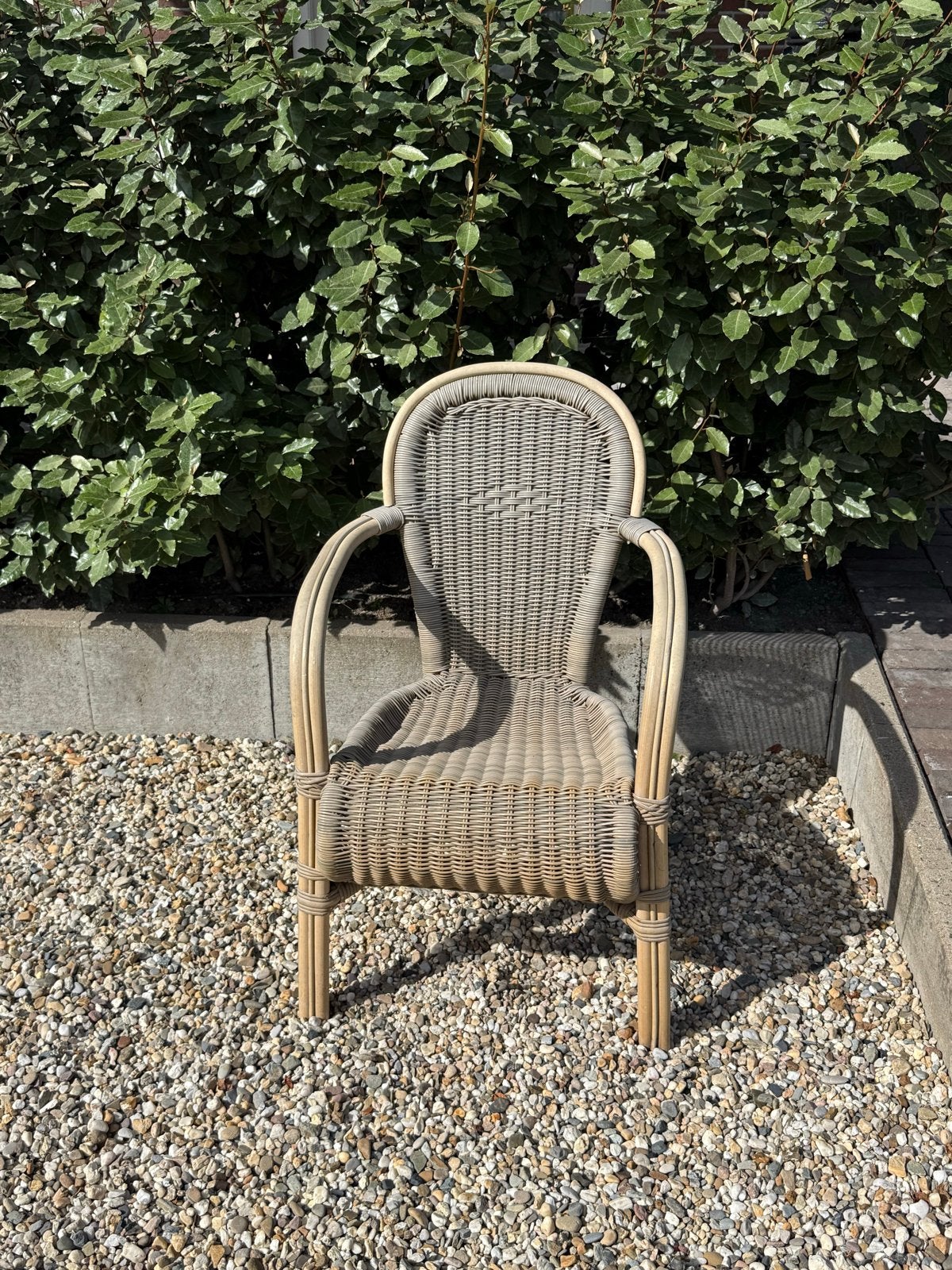 10 Terrasstoelen in goede staat, Ophalen, Gebruikt, Wicker, Stapelbaar