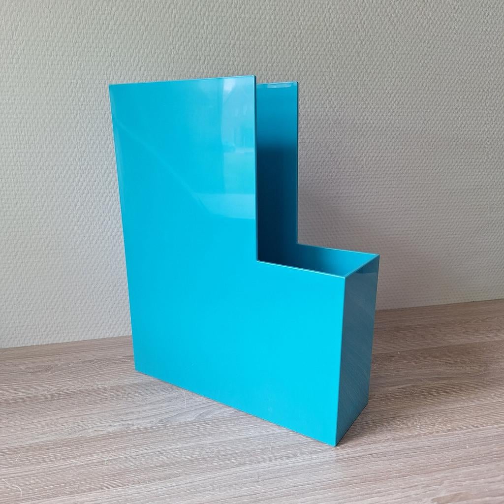 Turquoise blauw-groene documenthouder tijdschrifthouder Hema, Huis en Inrichting, Ophalen of Verzenden, Zo goed als nieuw