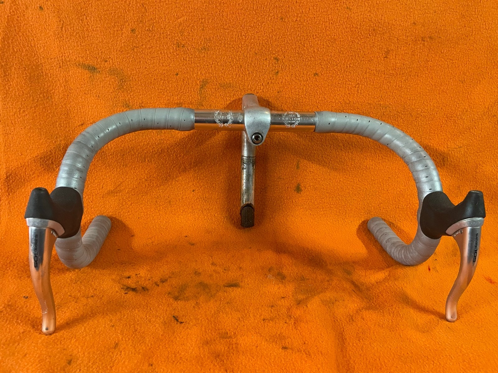 Sakae 41cc racefiets stuur / 80mm pen Shimano 105 remgrepen, Verzenden, Gebruikt