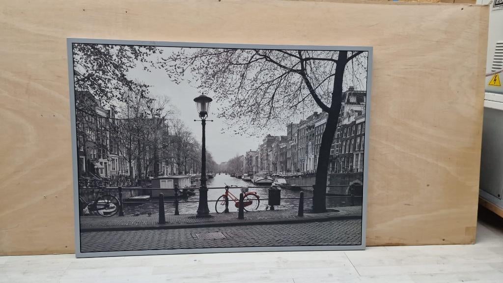 SCHILDERIJ  zwart wit fotoprent, Ophalen
