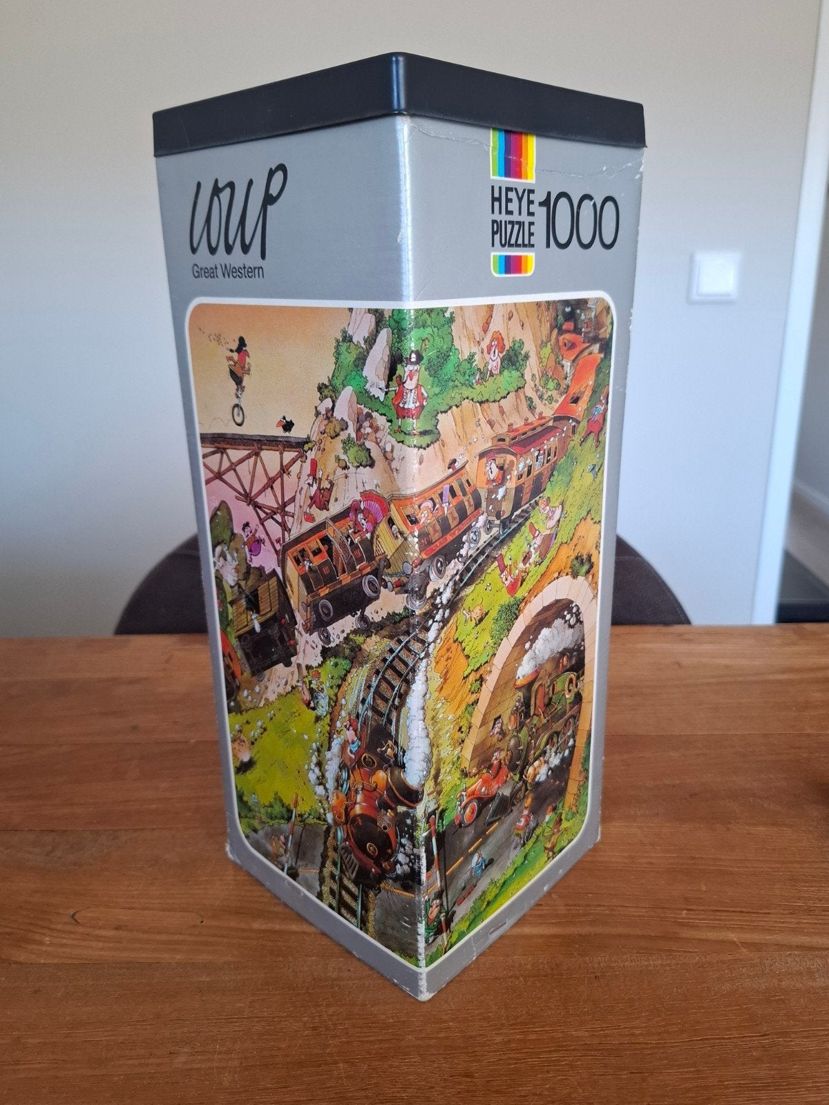 Heye Puzzel 1000 stukjes - Loup Great Western, Ophalen of Verzenden, 500 t/m 1500 stukjes, Zo goed als nieuw, Legpuzzel