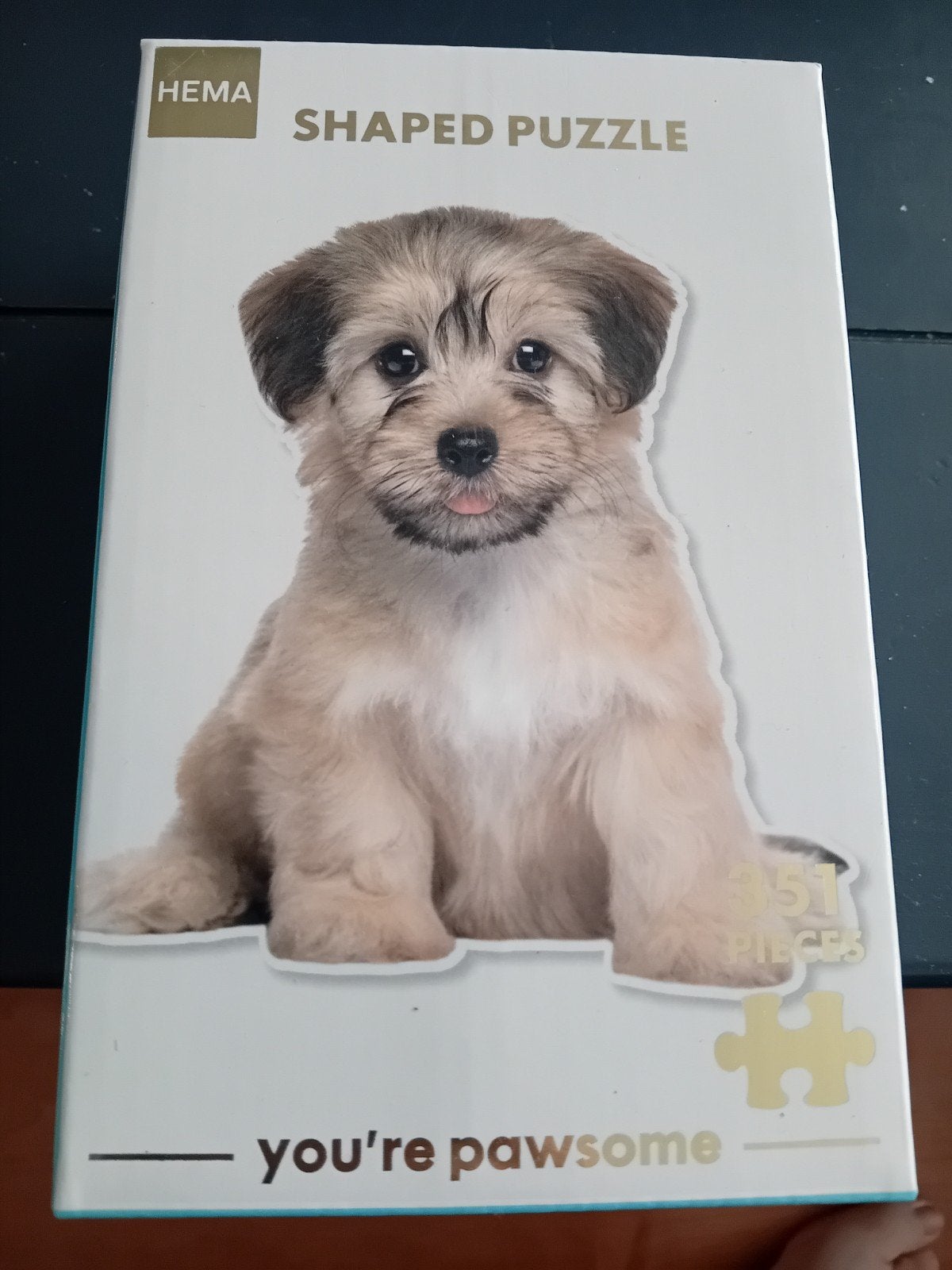 Hema Shaped Puzzle Puppy 351 stukjes, Ophalen of Verzenden, Meer dan 50 stukjes, Zo goed als nieuw, 6 jaar of ouder