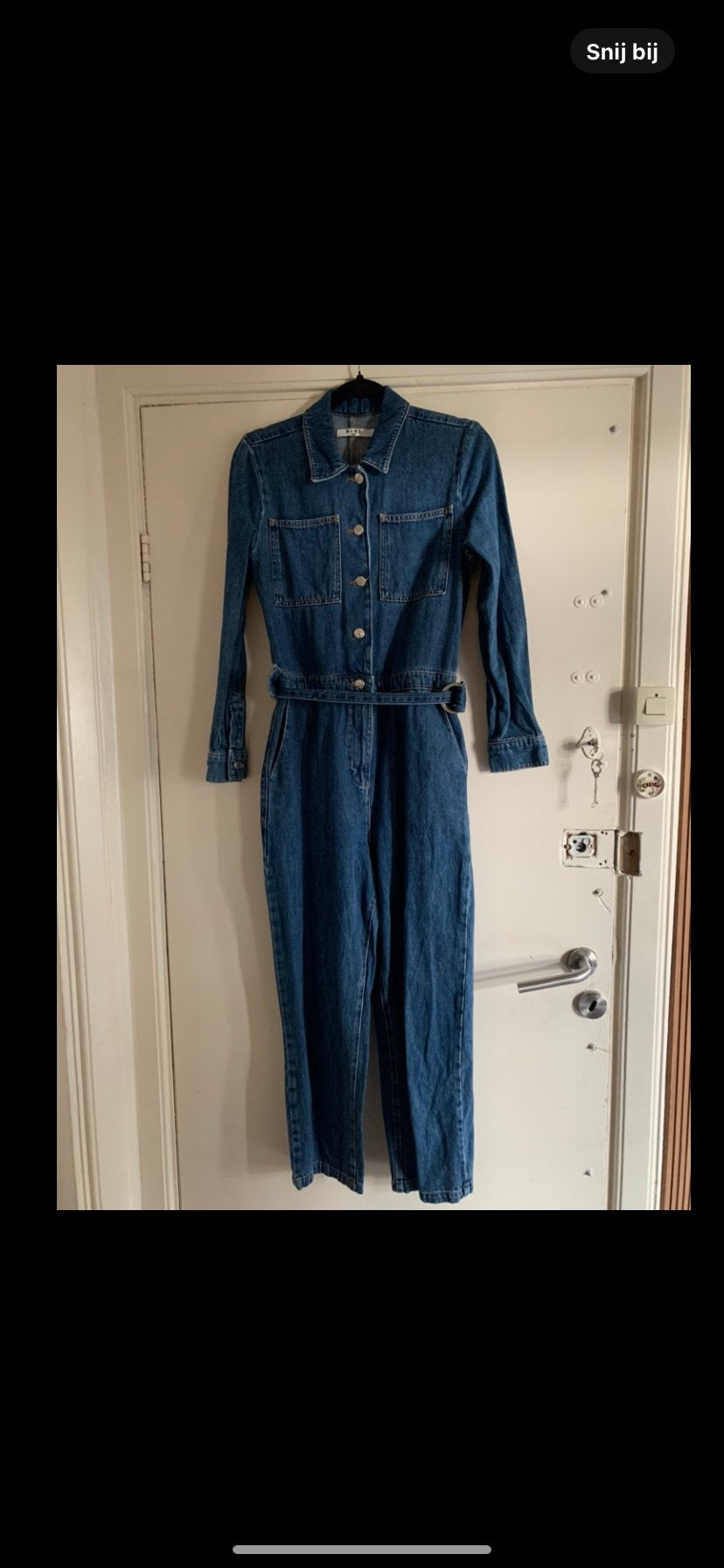 NA-KD spijker jumpsuit maat S, Ophalen of Verzenden, Gedragen, Maat 36 (S), Blauw