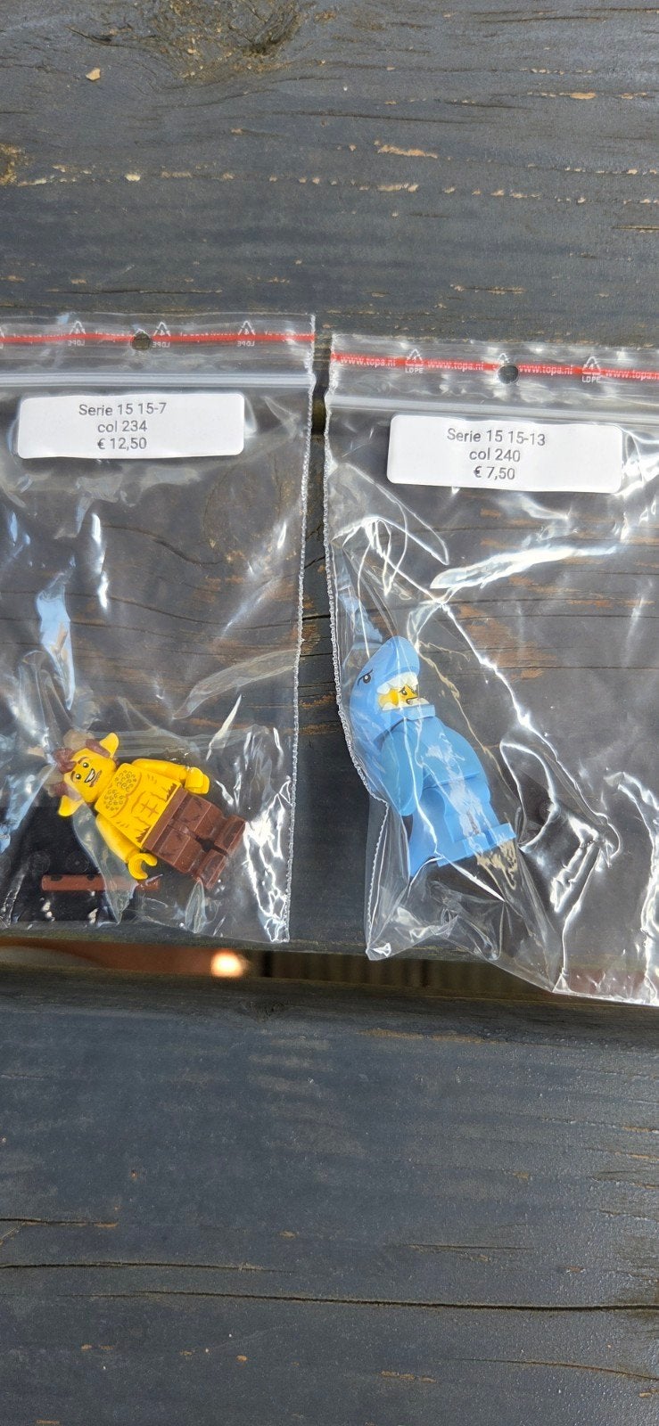 Lego Minifiguren Serie 15: Haaienman en Krijger, Gebruikt, Lego, Ophalen of Verzenden, Minifiguren serie